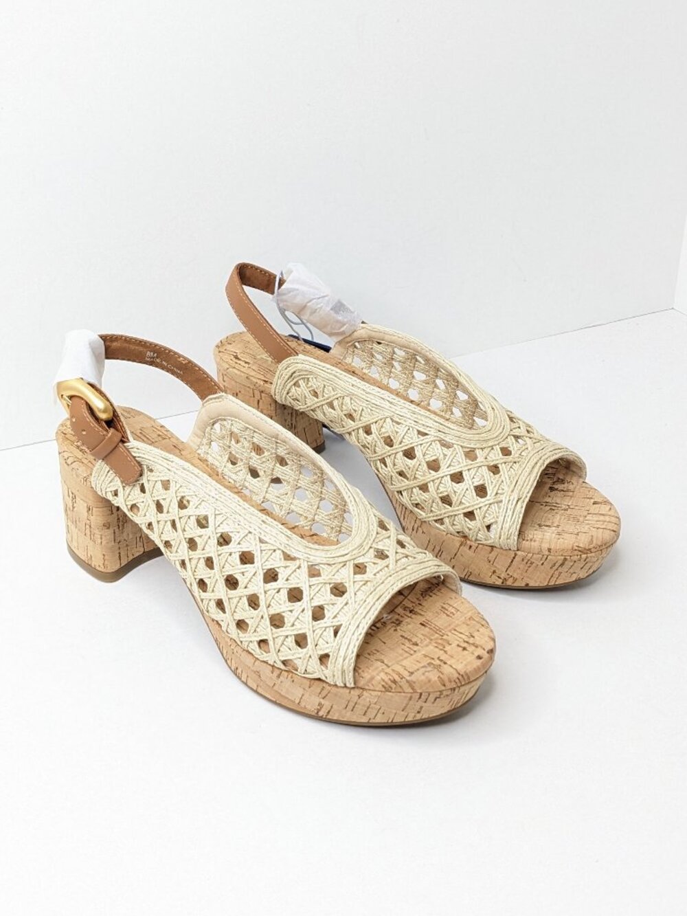 Aerosoles Cornelia Platform Sandals Natural Womens 8